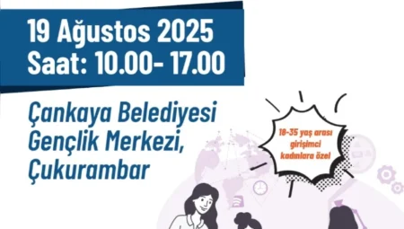 Çankaya’da Kadınlar İçin Ücretsiz “Temel Girişimcilik” Eğitimi 19 Ağustos’ta Başlıyor